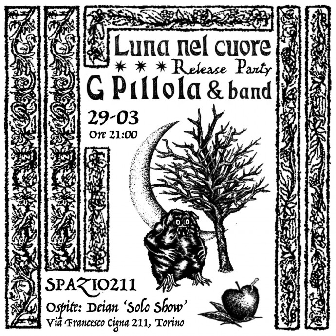 Spazio211 Torino: eventi da venerdì 29 marzo a giovedì 4 aprile 2024 con G Pillola - This Is Indie e N*o*y*s*e (Punkreas)